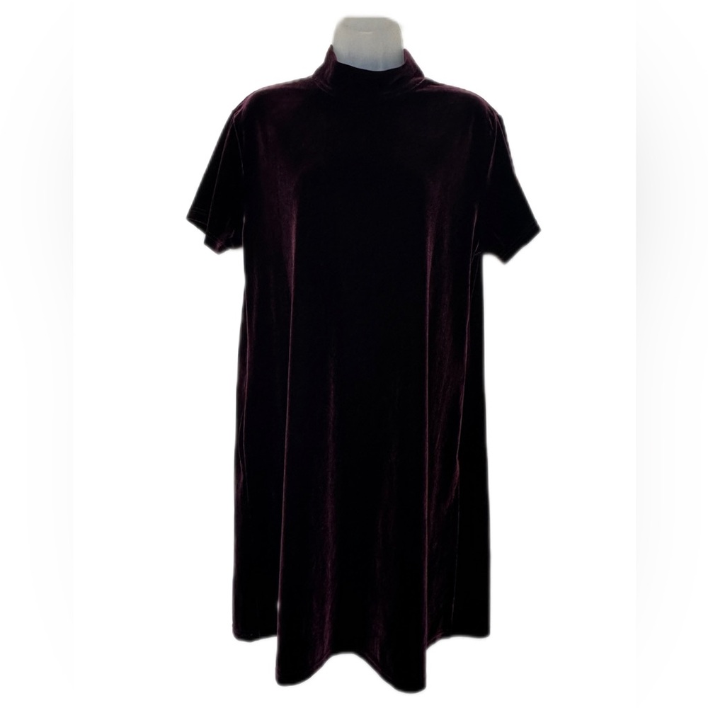Vintage Jaqueline Ferrar Velour Shirt Sleeve Midi Dress Size 12